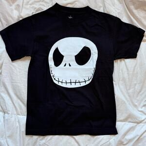 Nightmare before christmas black graphic tee sz s whimsigoth emo hot topic